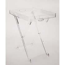 Clear acrylic online folding tray table